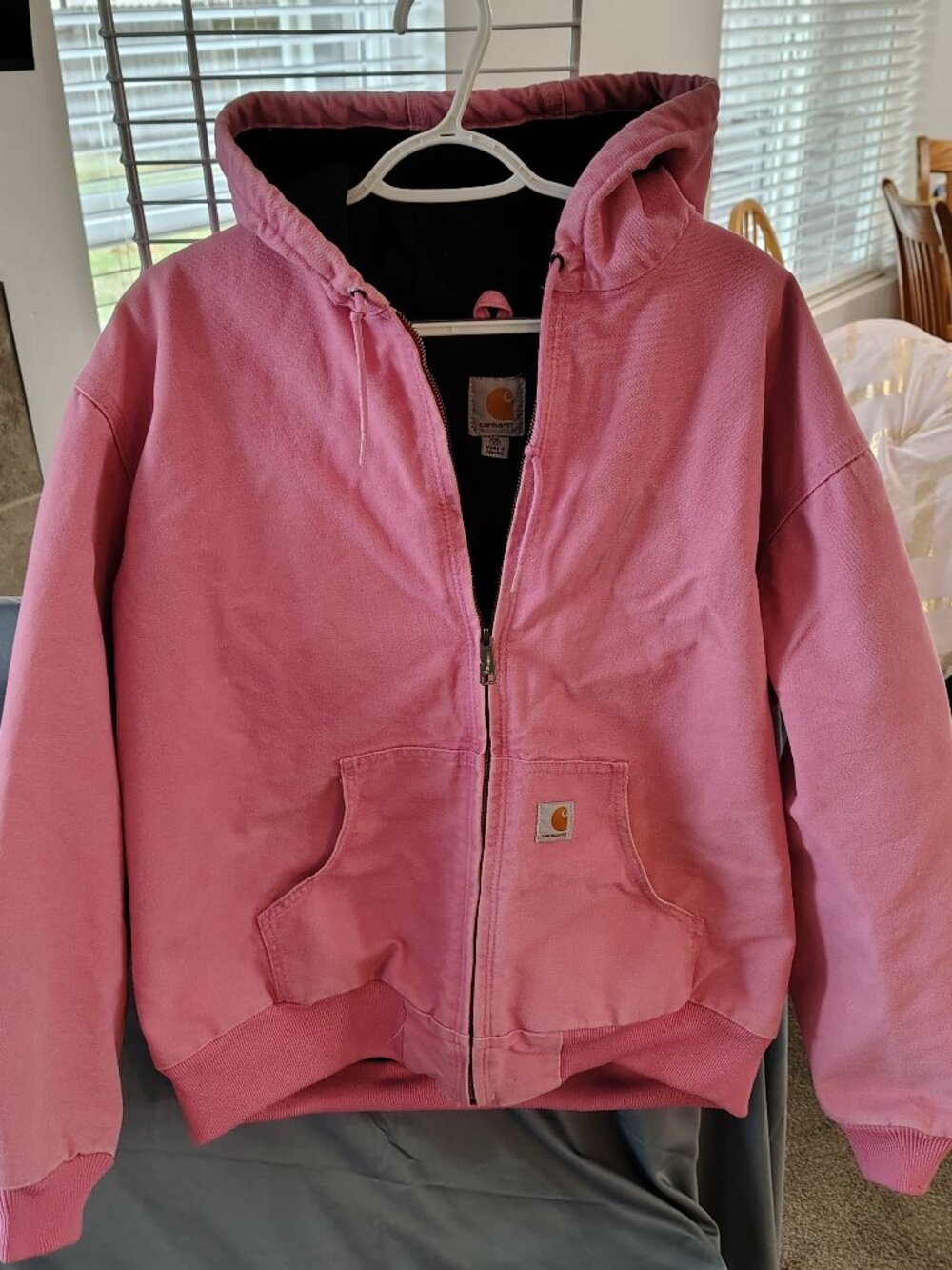 2013 Carhartt Women's WJ130 Pink Rose PKR Canvas Hooded Active Jacket Size XXL (